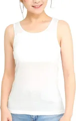 Laulea Akoakoa タンクトップ レディース インナー シンプル 無地( ホワイト(カップ付き),  2XL)
