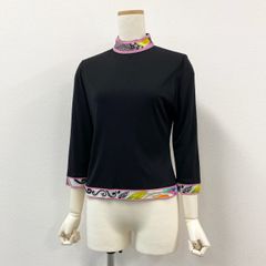 66i18 LEONARD レオナール カンカン素材 ハイネック 長袖カットソー  