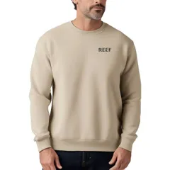 【送料無料】 リーフ メンズ Tシャツ トップス Men's REEF Wellie Too Fleece Sweatshirt Cream