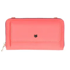 ☆ 4891.ピンク ☆ かぶせポケット お財布ショルダー お財布 ショルダー 大容量 お財布ポシェット レディース お財布ショルダー お財布バッグ ショルダーバッグ 斜めがけ ミニショルダー 大人 かわいい 上品 きれいめ お財布ポーチ 長財布