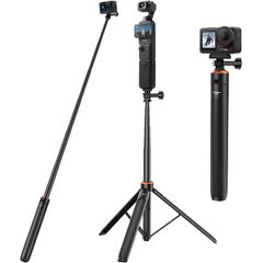 [Fast Shipping] 136cm Extension Pole for DJI Osmo Pocket 3, Tripod/Selfie Stick/Monopod, 6-Level Telescopic Adjustable Length, Portable, Lightweight, Foldable, Travel Vlogging Accessory for GoPro Hero 13/12/11/10/9, Osmo A