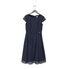 TOCCA トッカ MISTY RAIN ドレス クローバードット ワンピース ネイビー 0 OPTOSM0600