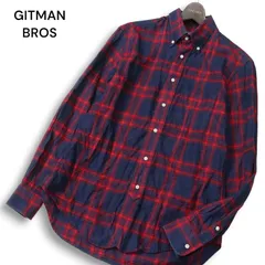 USA製★ GITMAN BROS ギットマン ブラザーズ × シップス別注★ 長袖 ボタンダウン チェック シャツ Sz.15 1/2 メンズ