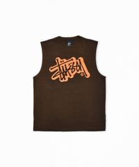 90's STÜSSY ステューシー ショーンロゴ ノースリーブ Tee M