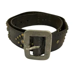 良品 RALPH LAUREN RUGBY ラルフローレン ラグビー レザー カービングスタッズベルト ブラウン レディース 古着 中古 USED