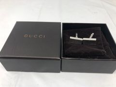 GUCCI カフリンクス シルバーカラー 箱付き - メルカリ