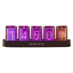 OUSEITECH ニキシー管時計 擬発光管時計 アナログクロックグローチューブ RGB レトロ 置き時計 ビンテージ ヴィンテージ時計 デジタル卓上時計 IN-12A 時計 デスクトップの創造的な装飾品 USB Type-C接続型
