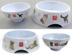 【中古】皿・ボウル 全2種セット お揃いディッシュ 「もちまる日記」のサムネイル