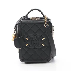 シャネル CHANEL ショルダーバッグ CCフィリグリー AS0988 ブラック キャビアスキン(グレインドカーフ) CCフィリグリー マトラッセ バニティ チェーンショルダー レディース Used A