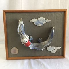 源右衛門窯 手彩色染付 粟と鶉絵陶額 - メルカリ