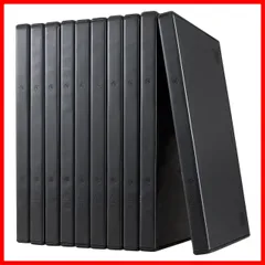 【特価】サンワダイレクト DVDケース 1枚収納 DVDトールケース 10枚 ブラック 200-FCD032BK