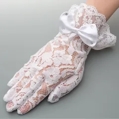 レースショートグローブ ホワイト Fサイズ