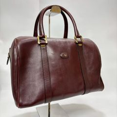 美品】cartier マストライン ミニボストンバック ロゴ刻印 ボルドー