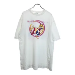 美少女戦士セーラームーン 半袖Ｔシャツ アニメ キャラクター ホワイト(メンズ S)中古 古着 U3881