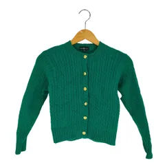 ラルフローレン RALPH LAUREN 80s 金ボタン ケーブルニットカーディガン レディース  140