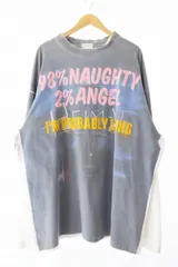 ヴェトモン ベトモン フェイバリット ノーティ エンジェル 転写プリント オーバーサイズ ロングスリーブ 長袖Tシャツ UAH19TR327 XS 灰 グレー 白 ホワイト ブランド古着ベクトル 中古 ☆AA★ 241226のサムネイル