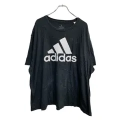 adidas 半袖 プリント Tシャツ 2XLサイズ アディダス ロゴ ブラック 古着卸 アメリカ仕入 t2503-3241