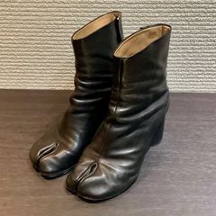 メゾンマルジェラ Maison Margiela 22 TABI 足袋 タビ レザー ブーツ ヒール ショートブーツ 黒 ブラック [37] N73/T5 Maison