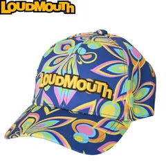 Loudmouth - 【ラウドマウス】ゴルフ スカル 髑髏 総柄 キャップ 刺繍ロゴ グレー×黄 lmwrn-773921-1.jpg