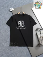 【今日WTO】BALENCIAGA Vintage Letter Print T シャツ-OJ81