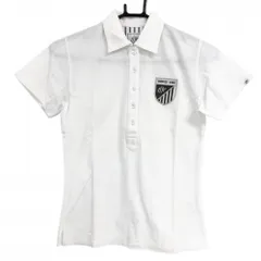 【超美品】ゾーイ 半袖ポロシャツ 白 胸元ロゴ刺しゅう シンプル コットン100％ レディース M ゴルフウェア ZOY