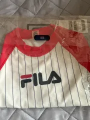 FILA(フィラ) X スリムフィット ストライプ クロップド ラッシュガード