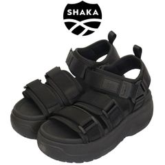 SHAKA (シャカ) WMS SK-313 NEO BUNGY EVOL CHUNKY ストラップ 厚底 レディースサンダル BLACK SK011 US6-約24.0cm