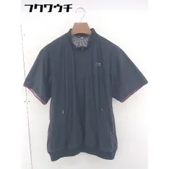 ◇ TIGORA ティゴラ ハーフジップ ロゴ プリント 半袖 ジャケット サイズL ブラック メンズ  【1109060003767】