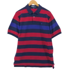 古着 ラルフローレン Ralph Lauren POLO by Ralph Lauren 半袖 ボーダー ポロシャツ メンズL相当/eaa554622