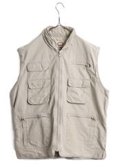 【お得なクーポン配布中!】 80s バナナリパブリック サファリ ベスト メンズ XL 80年代 ヴィンテージ BANANA REPUBLIC 収納 フード ハンティング アウトドア ベージュ