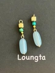 2864チェコビーズピアス プチプラピアス 樹脂ピアス 軽いピアス