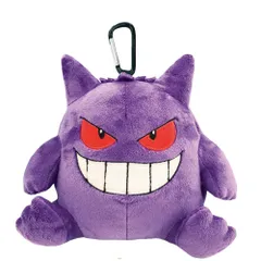 ☆ ゲンガー ☆ キャラクター カラビナ付き ぬいぐるみポーチ キャラクター ポーチ ぬいぐるみポーチ カラビナ付きポーチ ぬいぐるみ かわいい カラビナ ポケモン ポケットモンスター アニメ グッズ やわらか ボア ソフトボア 子ども こども 子供 キッズ