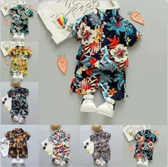 パンツ ビーチ上下セット 夏 男の子 キッズ 子供ジャージ ジュニア半袖 シャツ 子供服セットアップ ベビー服 男児 おしゃれ 通学着#rizel4432