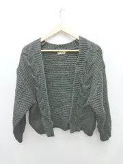 ◇ SM2 サマンサ モスモス ローゲージ ボタンレス 長袖 ニット カーディガン サイズF ブラック系 レディース P  【1404040002991】