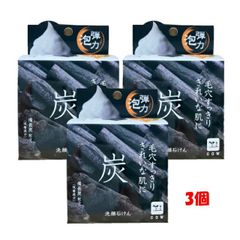 2000円 ポッキリ ぽっきり 自然ごこち 炭 洗顔せっけん 固形石鹸 80g  備長炭 毛穴汚れ 角質ケア 皮脂 キメ すべすべ肌 引き締め成分 ヒアルロン酸 コラーゲン オリーブスクワラン 渋柿エキス 弾力泡 皮ふアレルギーテスト済 泡たてネット付き 牛乳