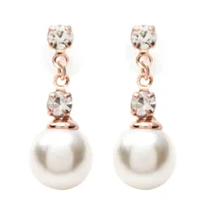 【ピンクゴールド×ピアス】[Cream dot. クリームドット公式] ピアス レディース 金属アレルギー ニッケルフリー 揺れる ビジュー パール 上品 エレガント