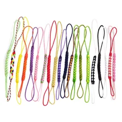 手作り DIY キーホルダー レーヨン紐 携帯ストラップ 根付け 縄 ストラップ ロープ 多種 カラフル アクセサリー 20色 根付紐 パーツ 20個セット ハンドメイド素材 サムコス