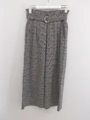 ◇ ◎ THE SHOP TK ザ ショップ ティーケー チェック ウエストゴム タック パンツ サイズXS グレー ピンク系 レディース P  【中古】 【1209260006053】
