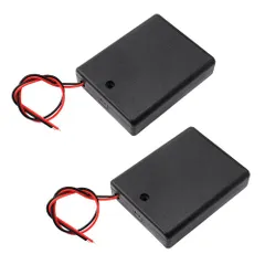 新品 単4電池ボックス 2個入り 3V/4.5V/6V 電池ケース ON/OFFスイッチ付き リード線付き (4本)