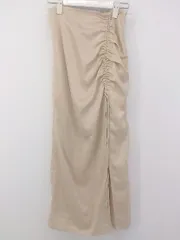 ◇ ◎ one after another NICE CLAUP フロントスリット ロング ナロー スカート サイズF ピンクベージュ系 レディース P  【1212200025779】