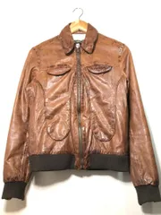 022122 GOLDEN GOOSE レザー ジップ ジャケット XS ゴールデングースのサムネイル