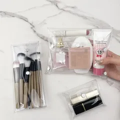 ポーチ トラベルポーチ 化粧ポーチ 旅行用ポーチ クリア スパバッグ トラベルグッズ パッキングポーチ 多機能 大容量 持ち運び お風呂セット 化粧品入れ 小物入れ 軽量 無地 簡約 男女兼用 ３点セット 化粧品収納 旅行 トラベル