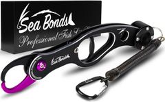 【パープル】SeaBonds フィッシュグリップ 釣り 錆びない アルミ合金 耐久性 釣り フィッシンググリップ 魚掴み 魚つかみ 赤 紫 海釣り 耐荷量30kg シーボンズ