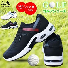 ゴルフシューズ メンズ ゴルフ用 スニーカー 新生活 エアクッション ランニングシューズ ウォーキングシューズ 撥水加工 滑りにくい スポーツ 運動 スパイクレス