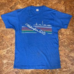 USA製 ’80s SCREEN STARS プリントTシャツ M ブルー 半袖 80年代 ワシントン スクリーンスターズ US古着 ヴィンテージ ビンテージ VINTAGE ユーズド USED 古着 MADE IN USA