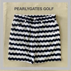 PEARLY GATES　パーリーゲイツ　ハーフパンツ　ショートパンツ　短パン　GOLF　ゴルフ　ボーダー　ロゴ刺繡　スポーツ　ゴルフウェア　大きいサイズ　メンズ　６