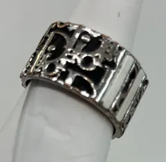 美品極希少品✨Dior トロッター　リング　ブルー×シルバー　刻印6 12号 Dior】クリスチャンディオール トロッター No2 金属製 12.5号