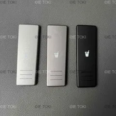 黒と銀のダッシュカップホルダーカバーキャップ vw Polo 4 9n gti mk4 9n3 2003 2004 2005 2006 2007 2008 2009 2010 6q0858602用トリム