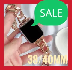 Apple Watch ステンレス　シングルチェーンバンド　E ローズゴールド