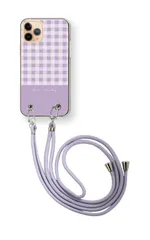 iPhone 13 iPhone13 アイフォン13 スマホケース スマホショルダー チェック柄 ギンガムチェック お洒落  かわいい ストラップ 調節可能 152cm  カラー02